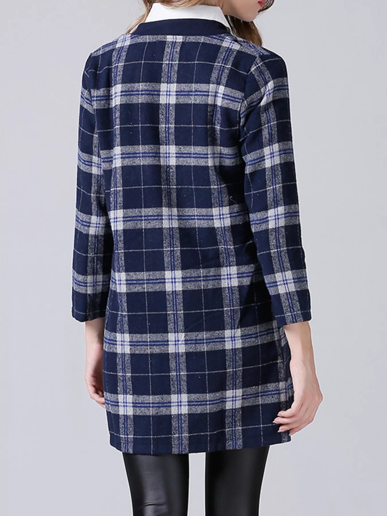 Plus Size Plaid Longline Shirt – Button Down – Multicolour | Aesthic